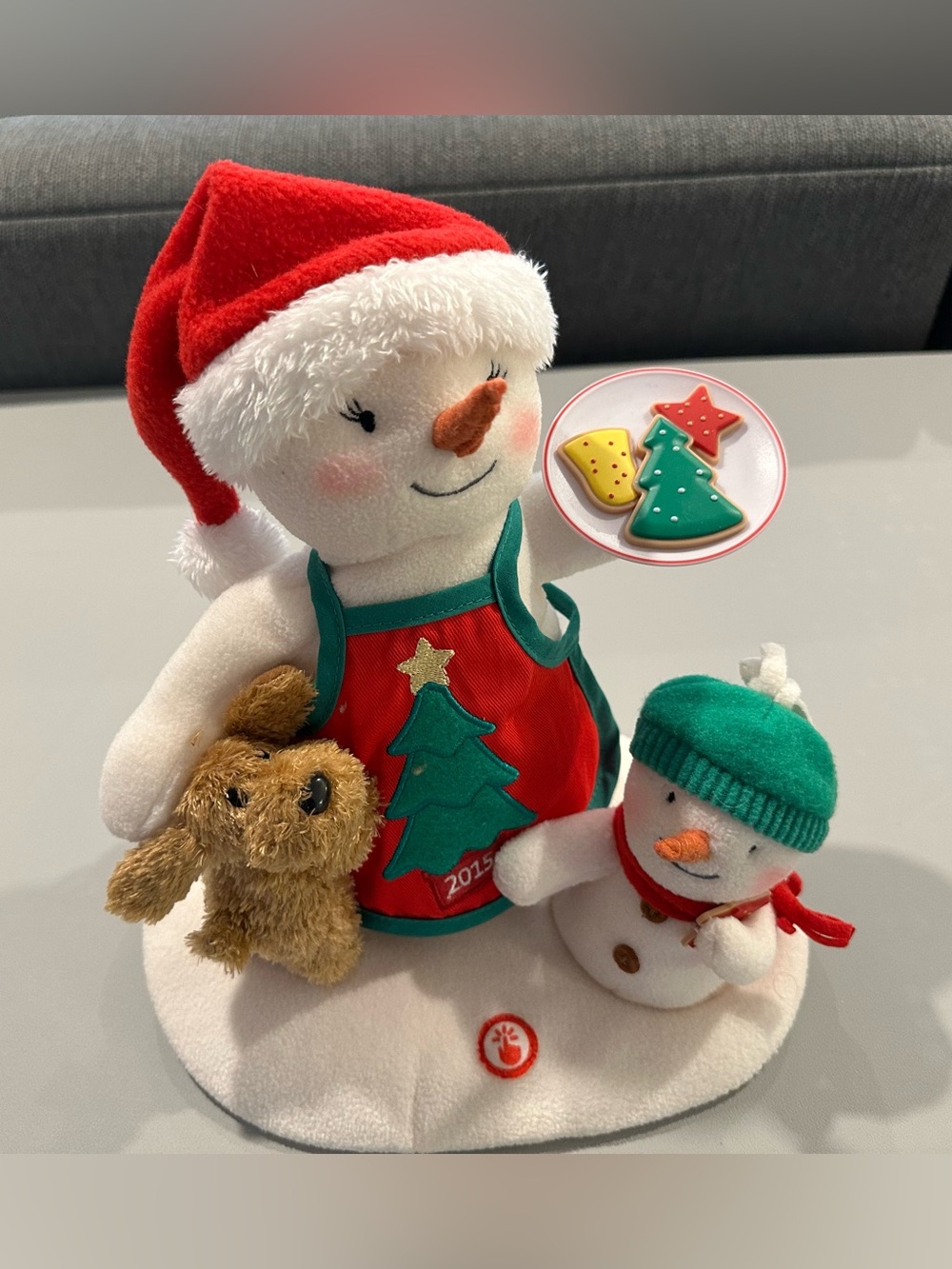 Hallmark Jingle Pals 2015 Time For Cookies Snowman Dog Musical Motion Christmas